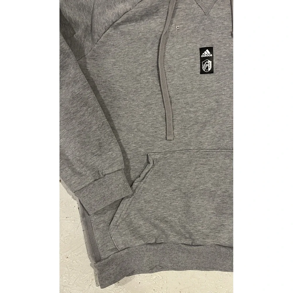 Adidas St Louis City SC‎ Soccer Sweatshirt Hoodie Mens Small MLS Gray Pullover